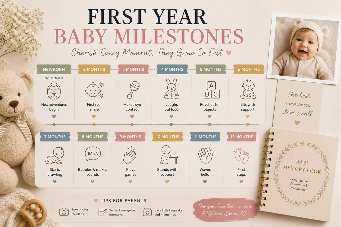 First Year Baby Milestones (What to Expect & How to Capture Every Moment)