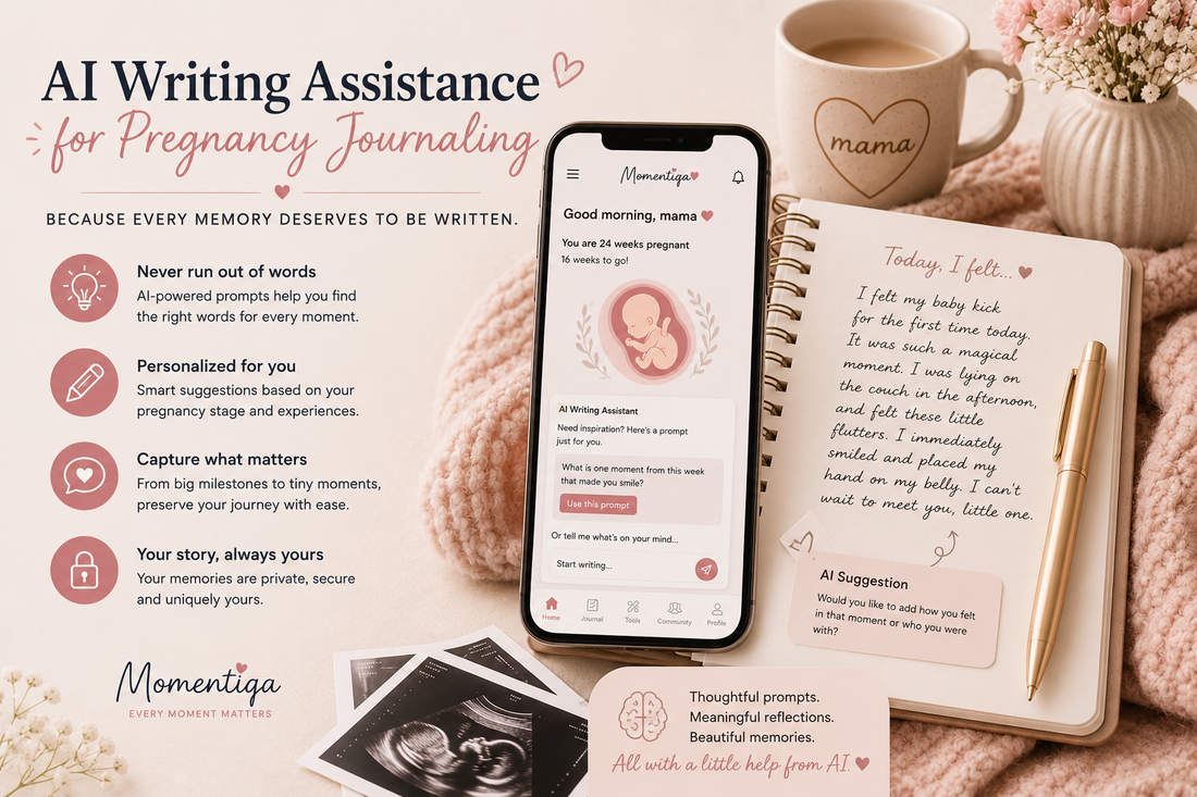 AI Writing Assistance for Pregnancy Journaling: What to Write When You Don't Know Where to Start