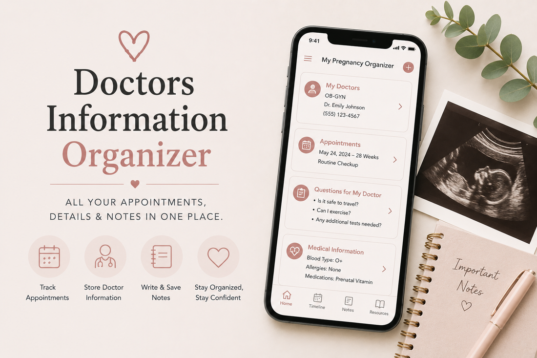 Doctors Information Organizer During Pregnancy: Keep Every Appointment in One Place