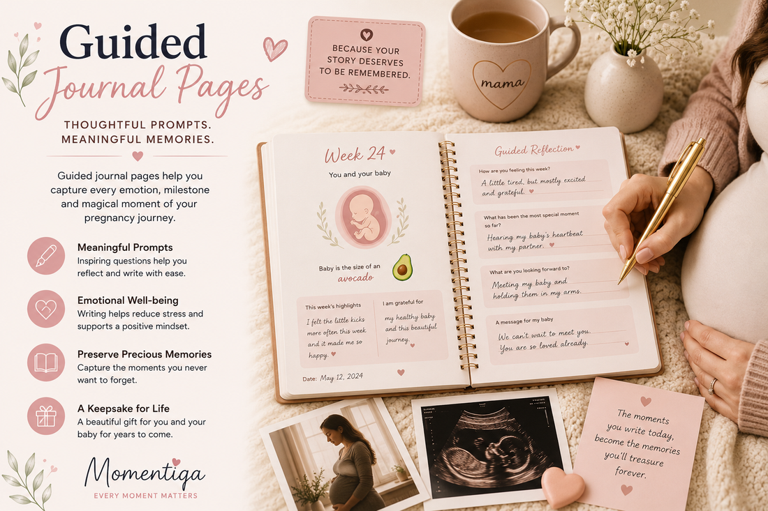 Guided Journal Pages for Pregnancy: Meaningful Prompts for Expecting Moms
