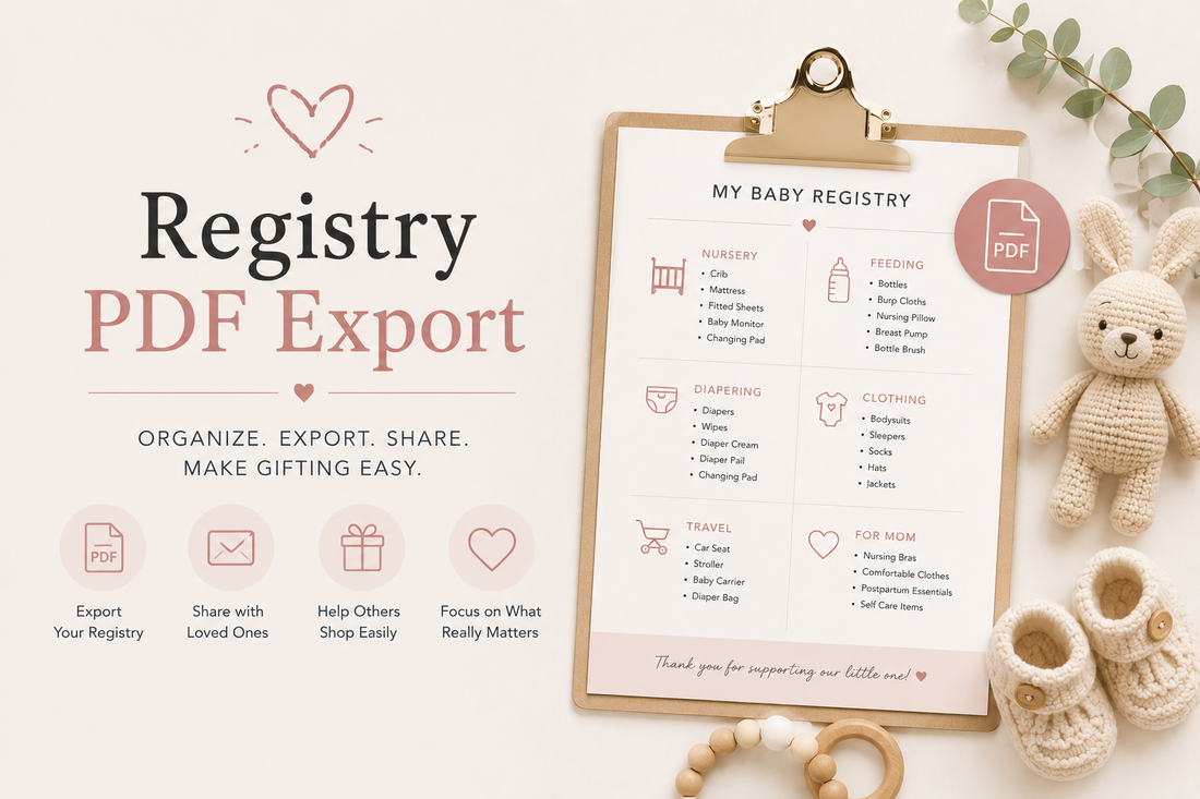 Registry PDF Export: How to Share Your Baby Registry With Family and Friends