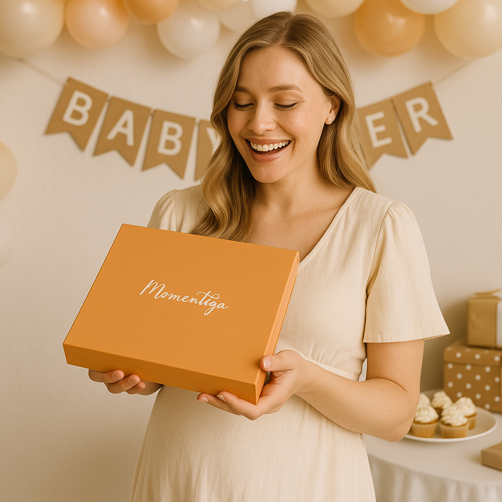 Pregnancy Journal for First Time Moms 2025, Baby Memory Book Baby Shower Item with Photo Album, Footprint Kit Included, Scrapbook Milestones, Trimester Tracker for Expecting Moms from Bump to Birth
