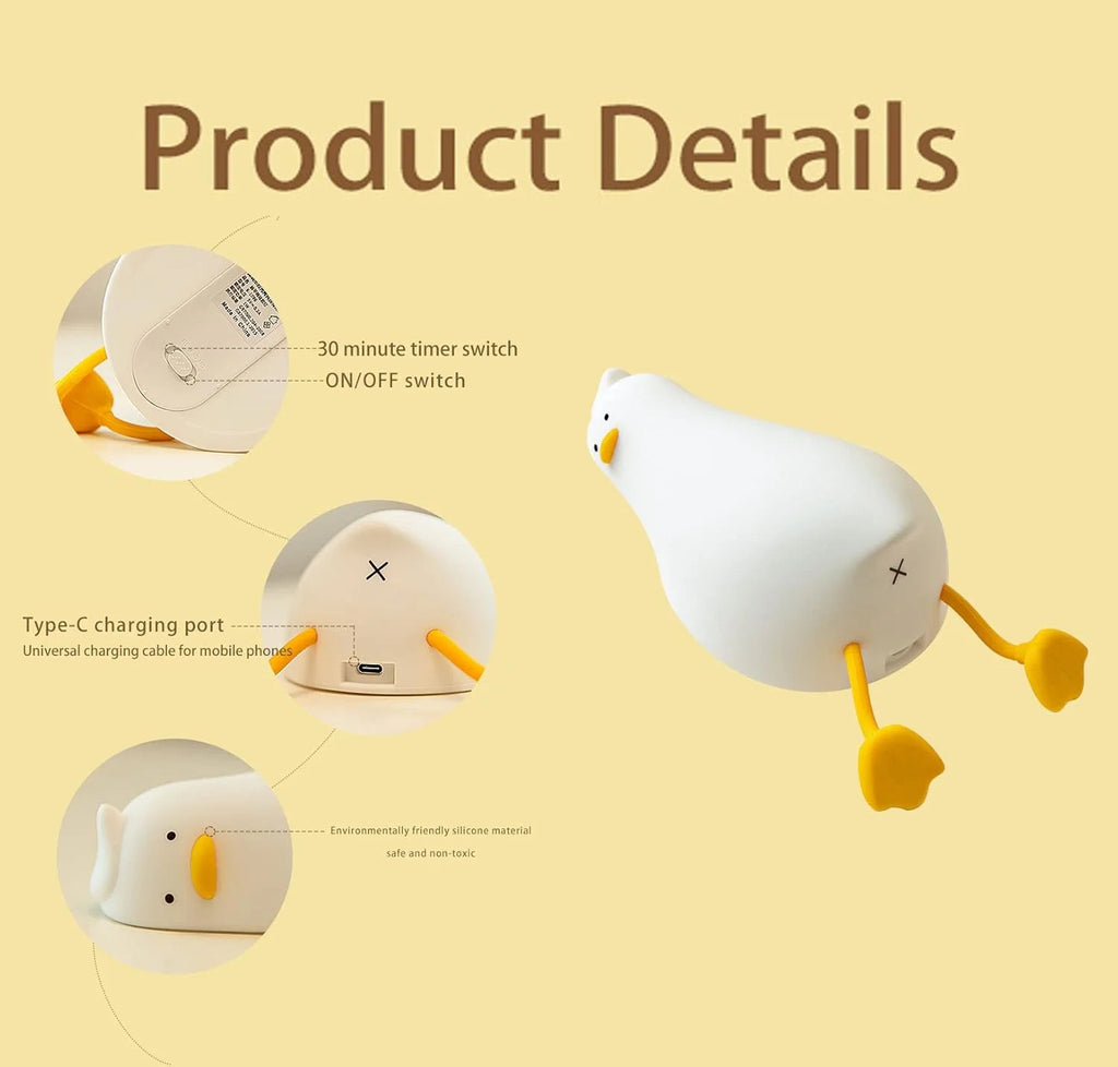 Rechargeable Silicone Nursery Night Light with Timer