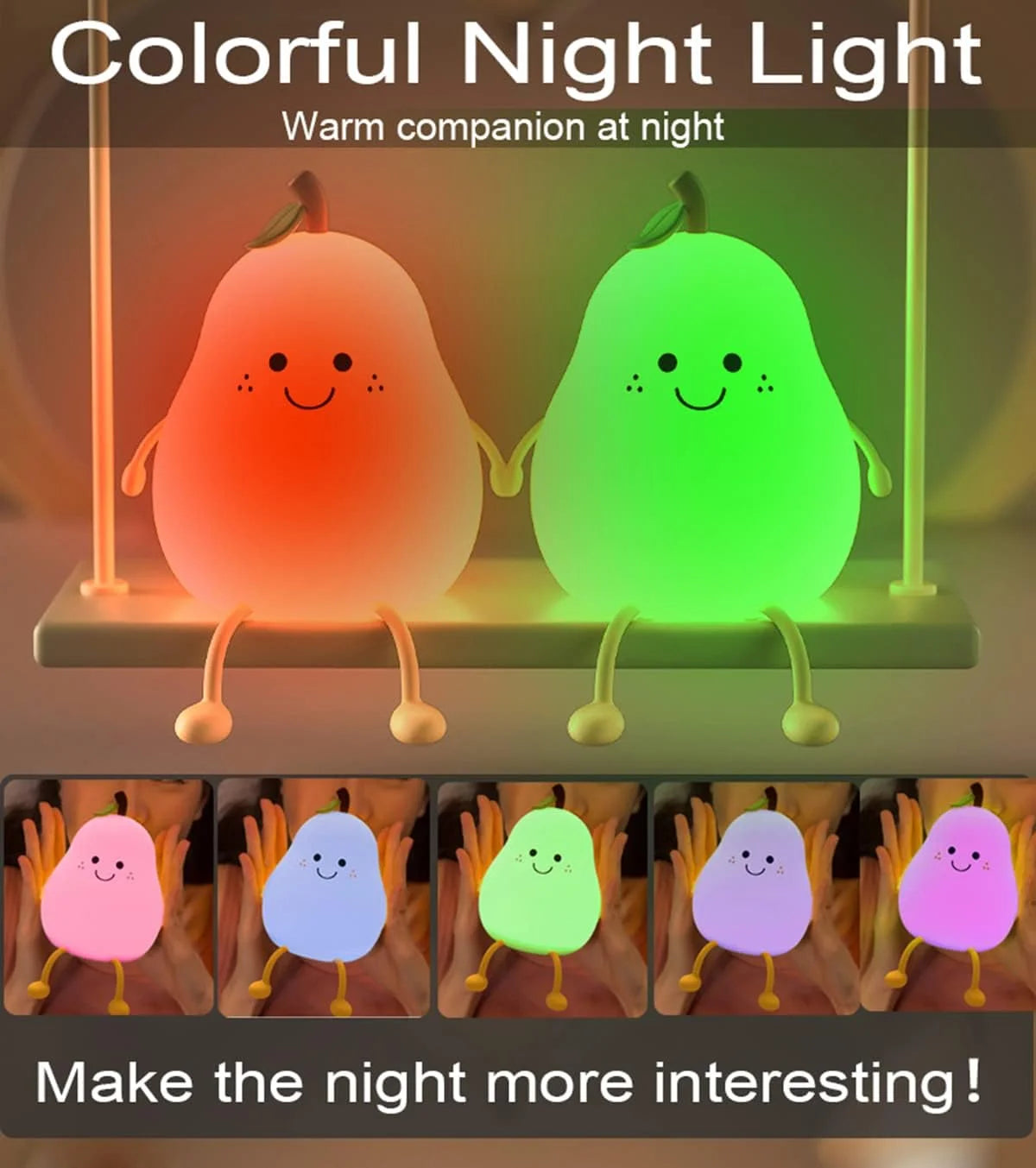 Rechargeable Silicone Nursery Night Light with Timer
