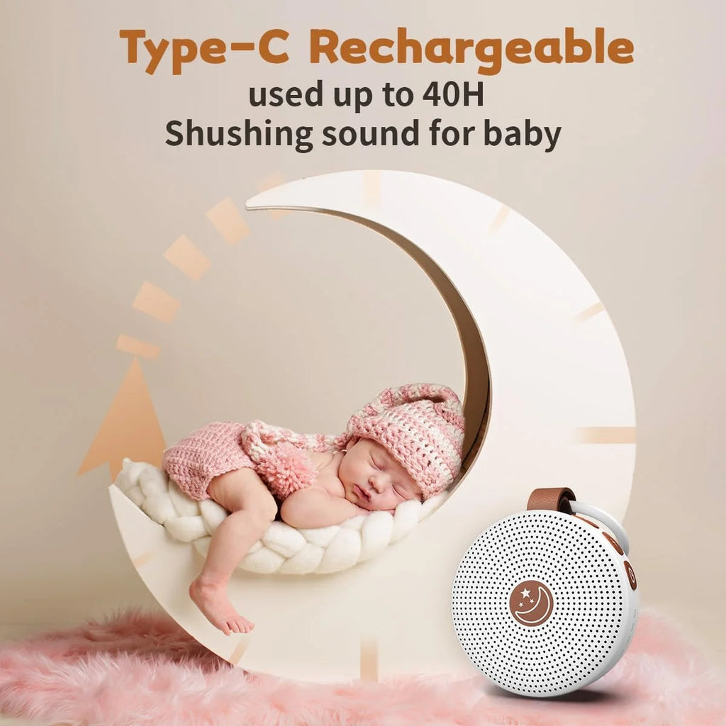 Portable White Noise Sound Machine with 30 Soothing Sounds