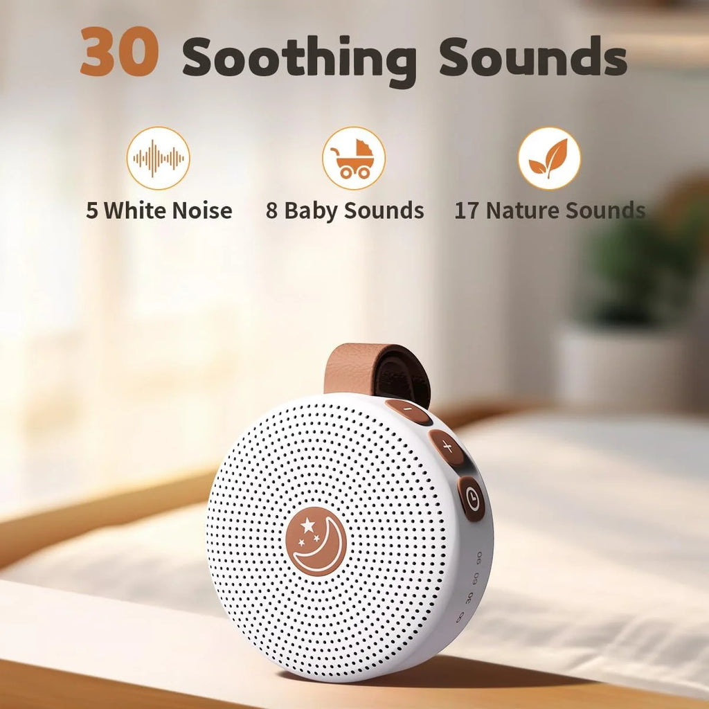 Portable White Noise Sound Machine with 30 Soothing Sounds