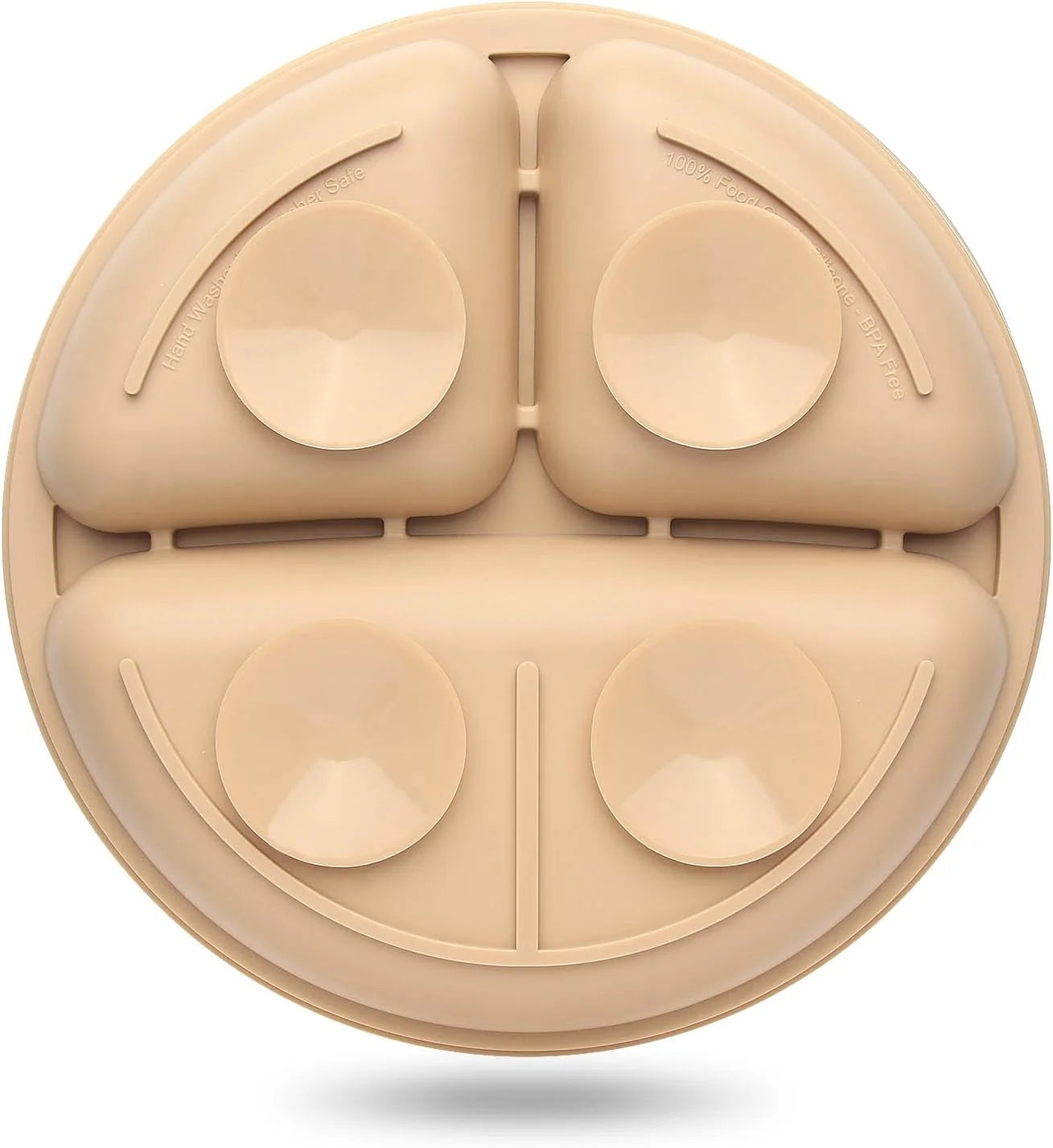 Divided Silicone Suction Plates – Set of 3