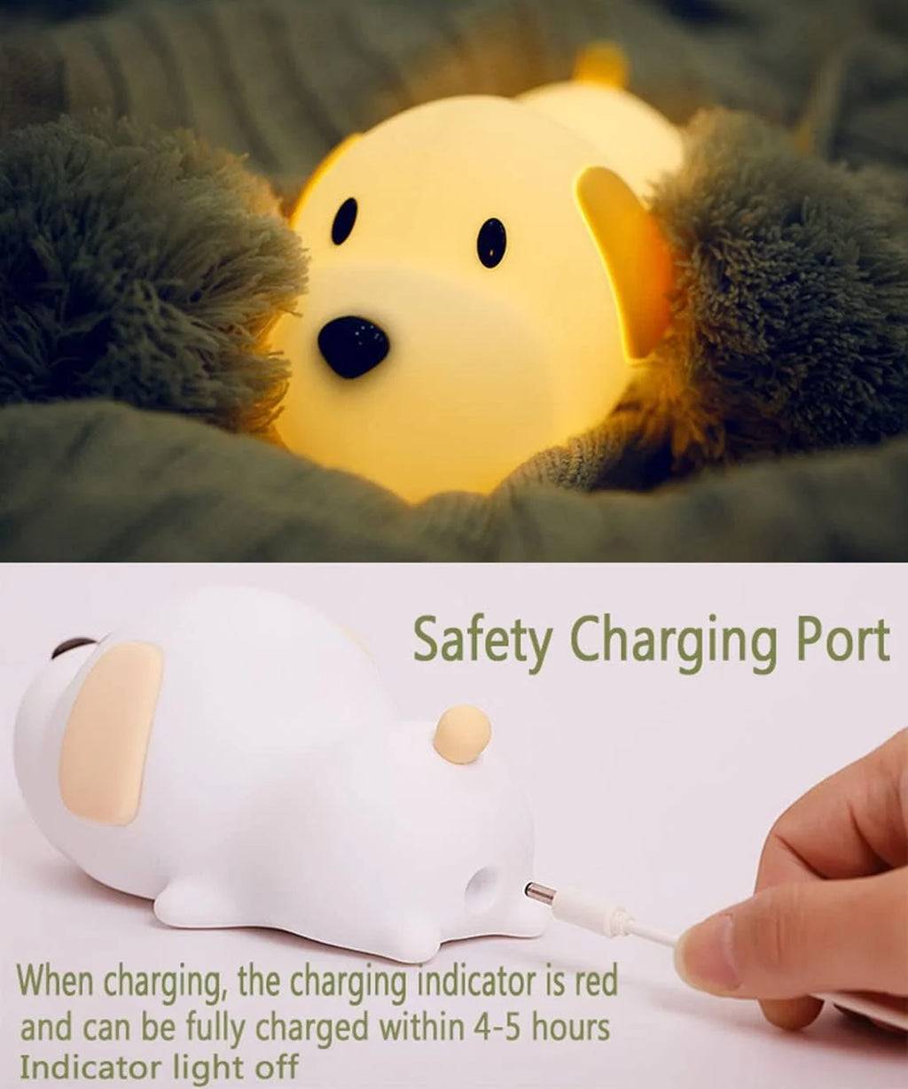 Rechargeable Silicone Nursery Night Light with Timer