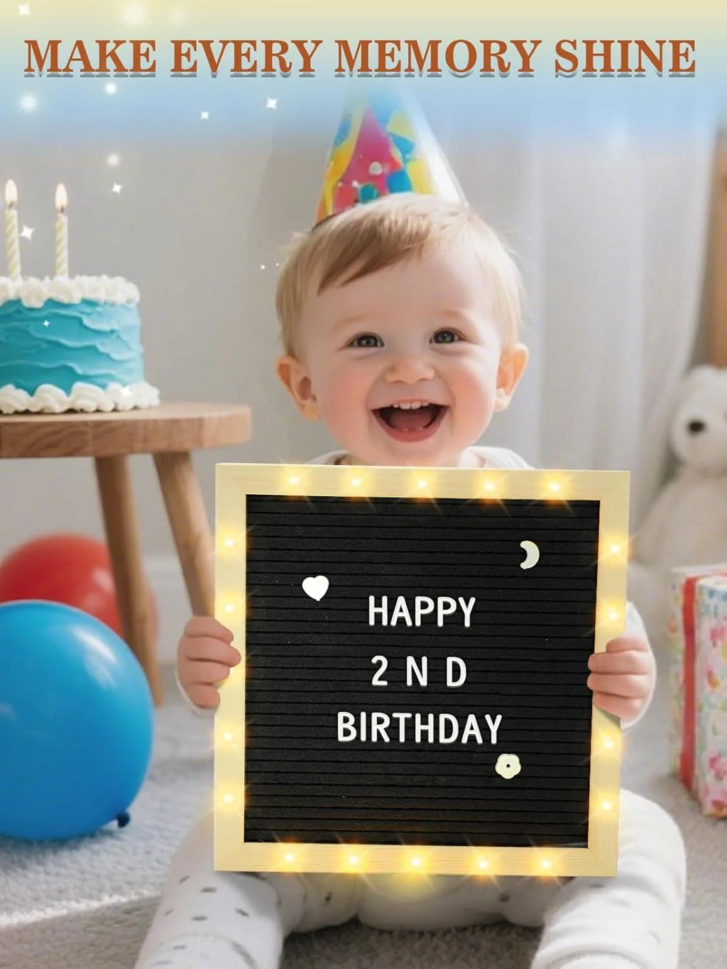 Light-Up Felt Letter Board with 450 Letters