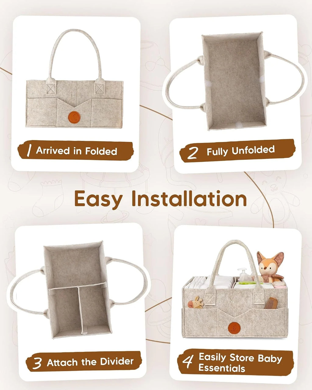 Maliton Baby Diaper Caddy Organizer
