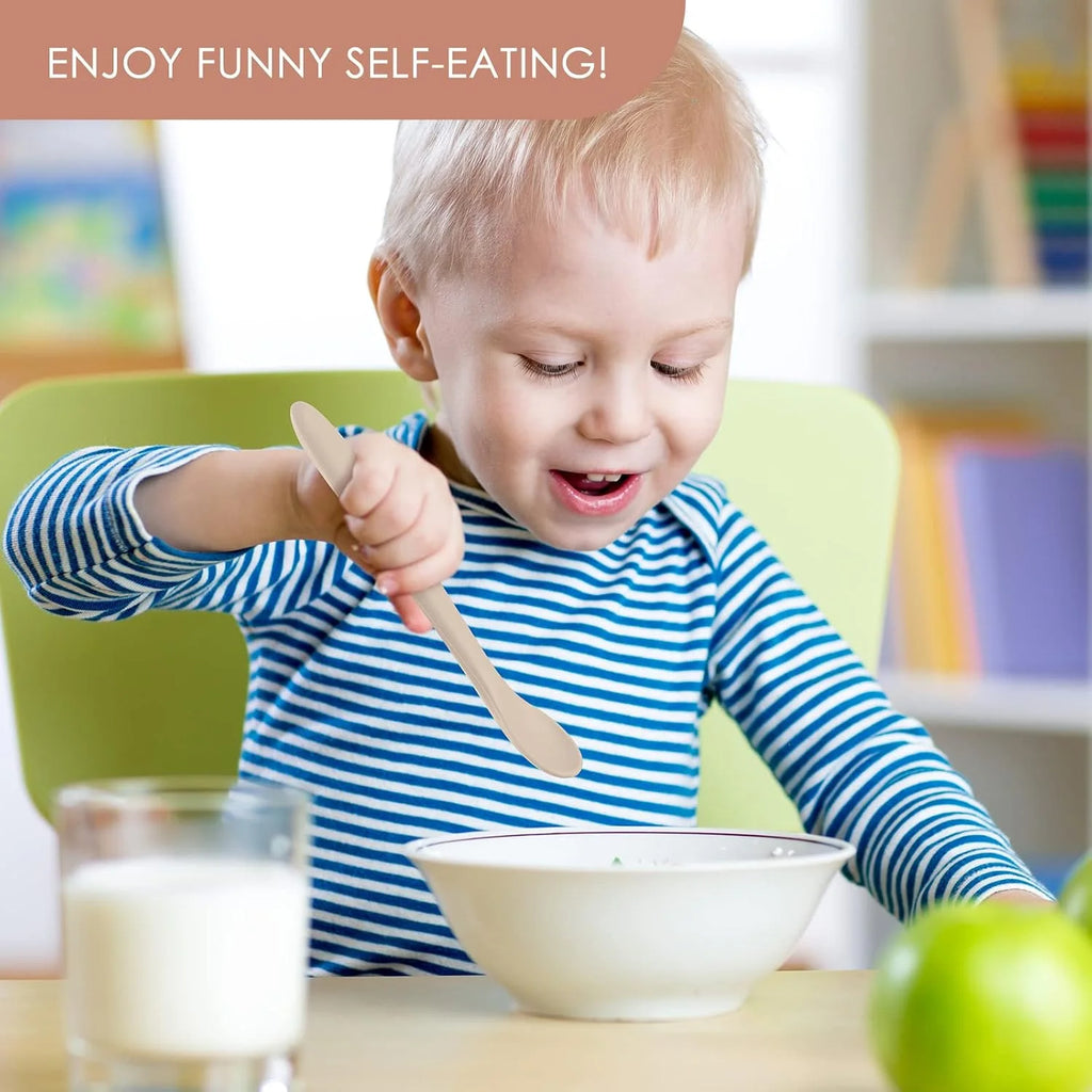Soft-Tip Silicone Baby Feeding Spoons – Set of 6