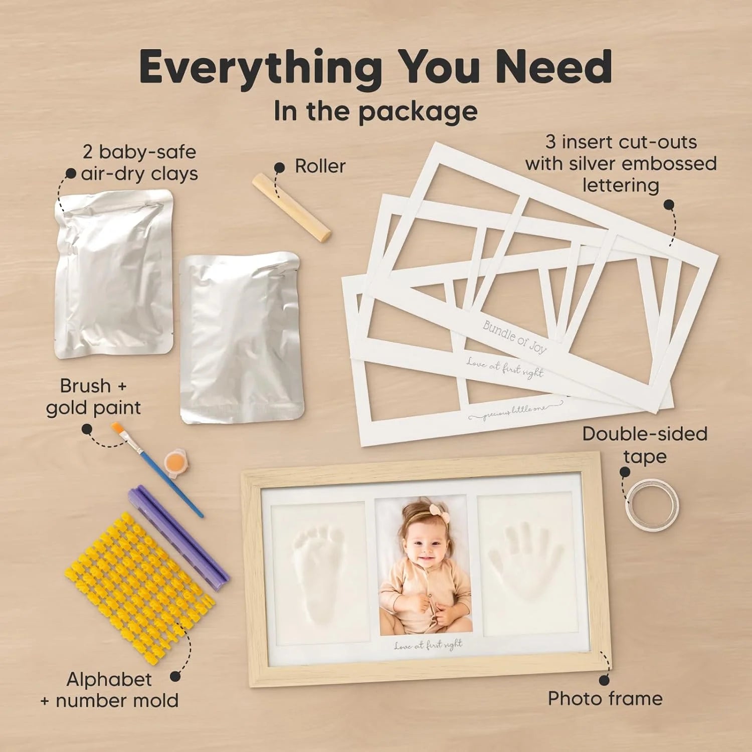 Baby Hand & Footprint Keepsake Frame