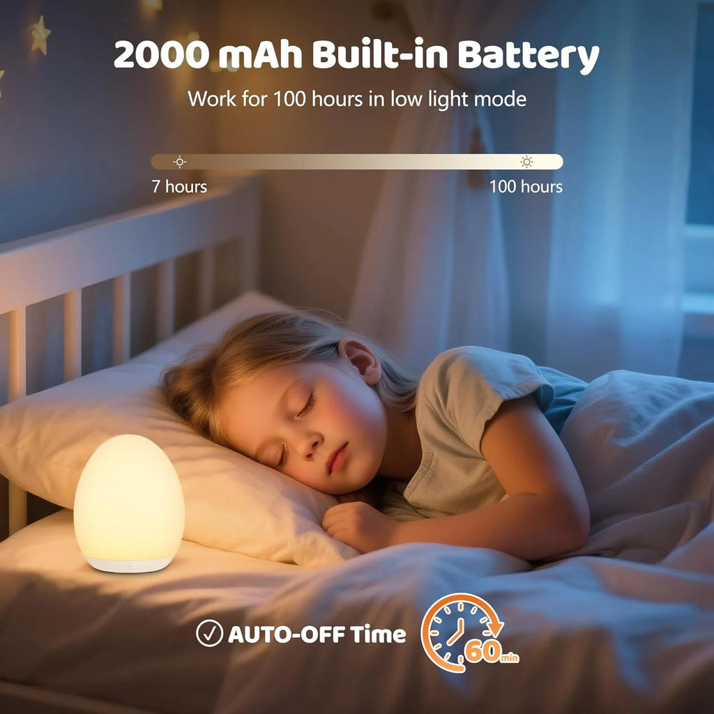 Rechargeable Touch Nursery Night Light with Timer