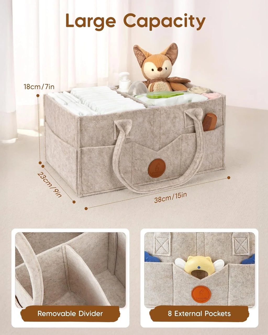 Maliton Baby Diaper Caddy Organizer