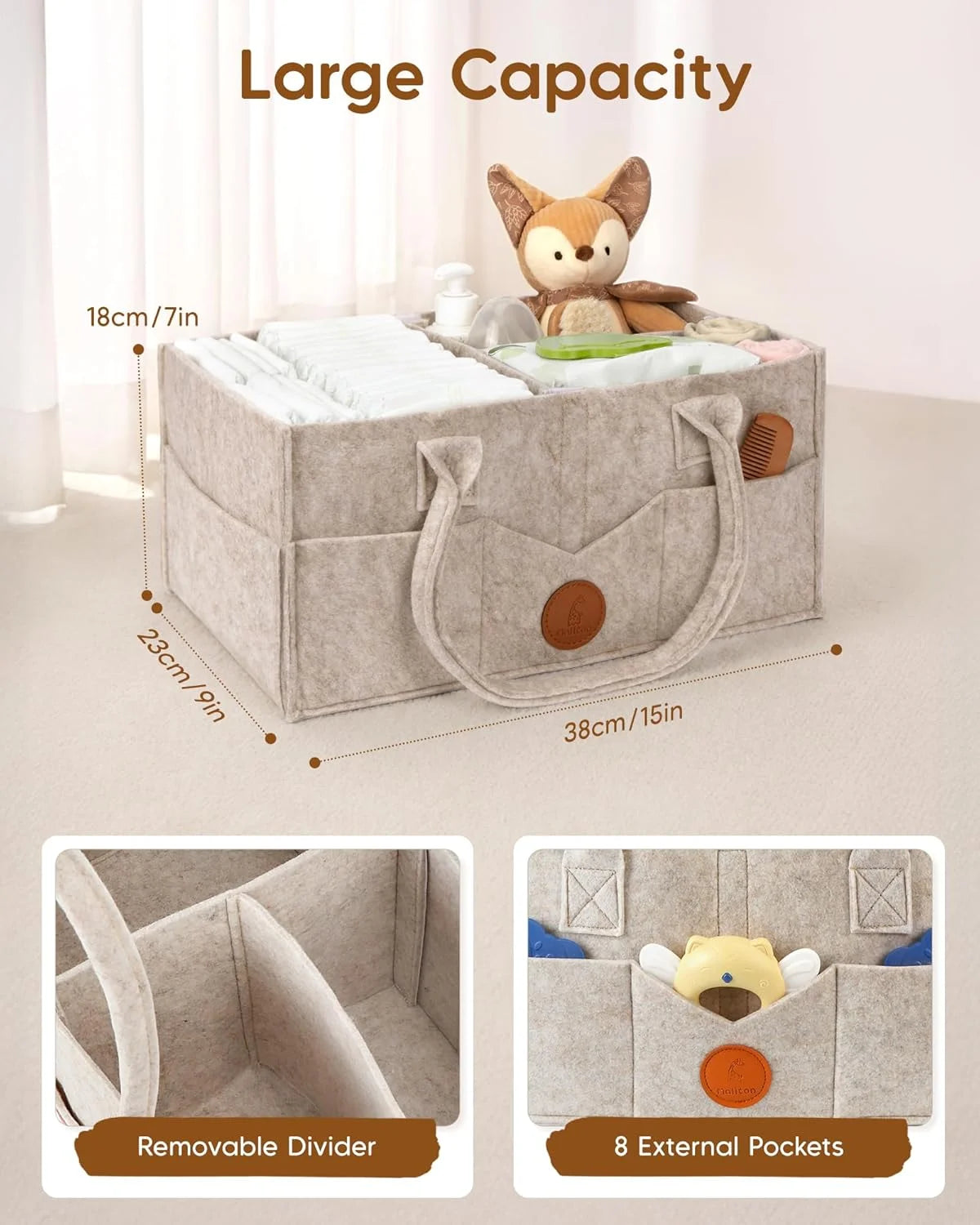 Maliton Baby Diaper Caddy Organizer