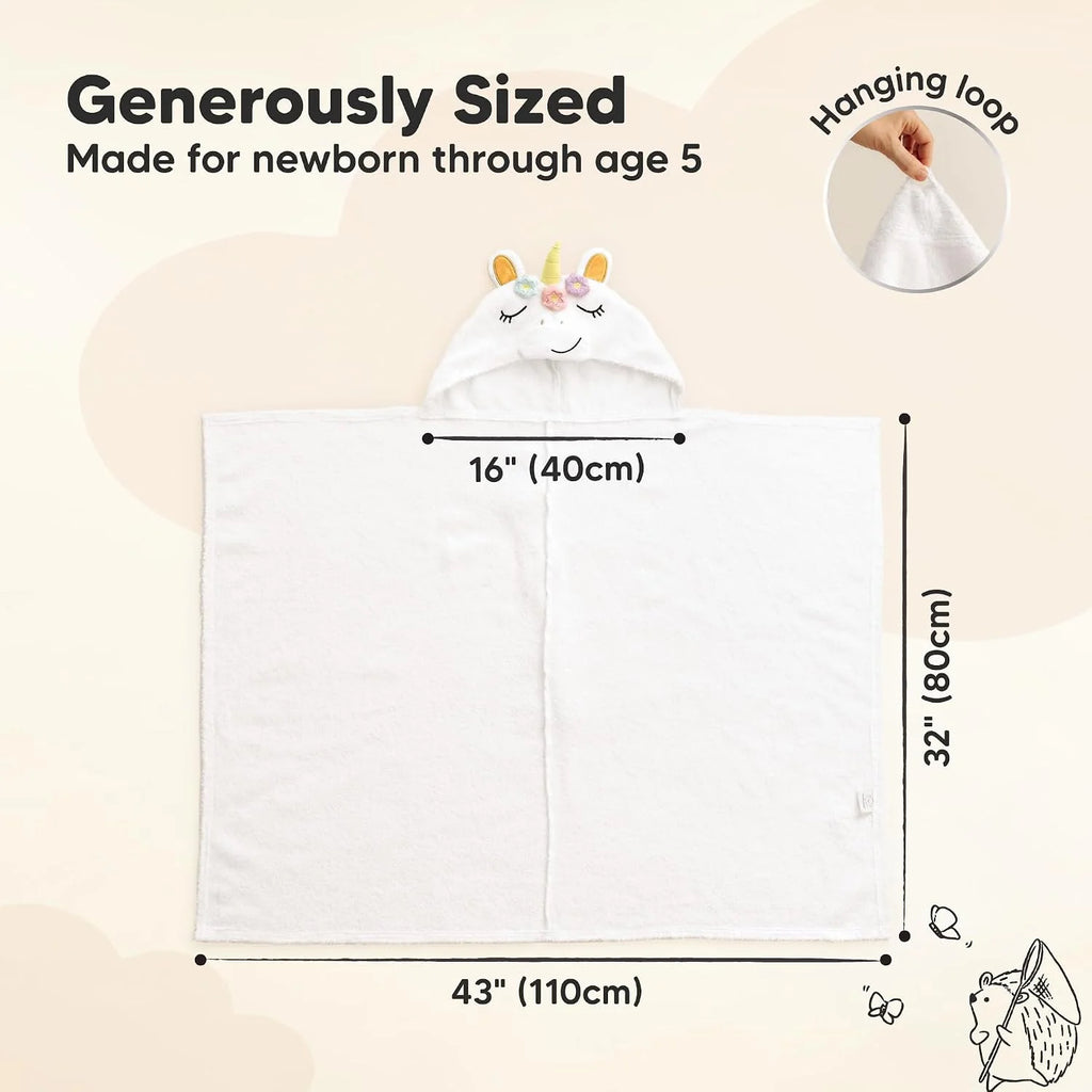 Organic Hooded Baby Bath Towel with Hood