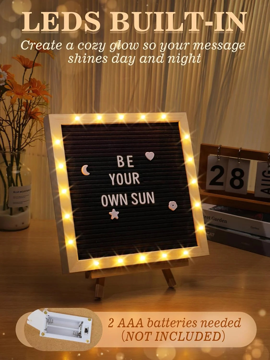 Light-Up Felt Letter Board with 450 Letters
