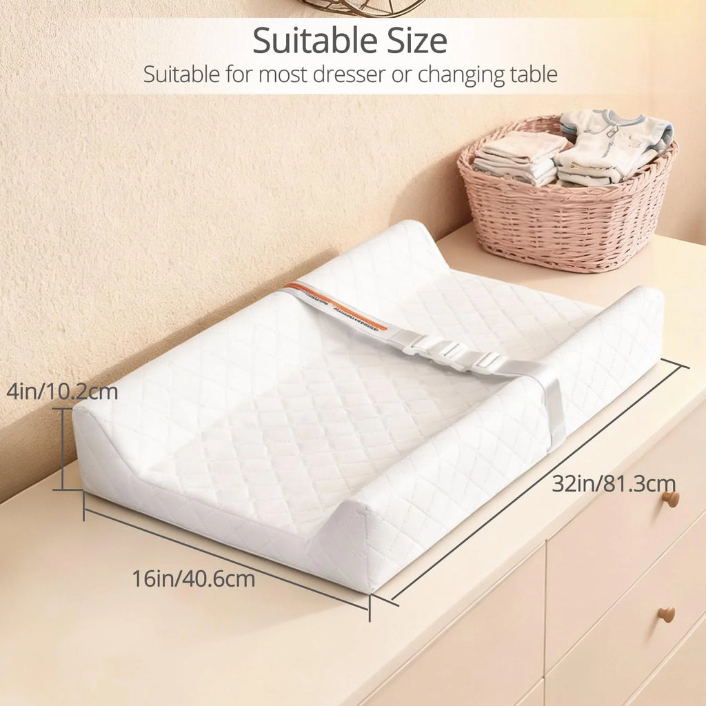 Waterproof Baby Changing Pad with Safety Strap