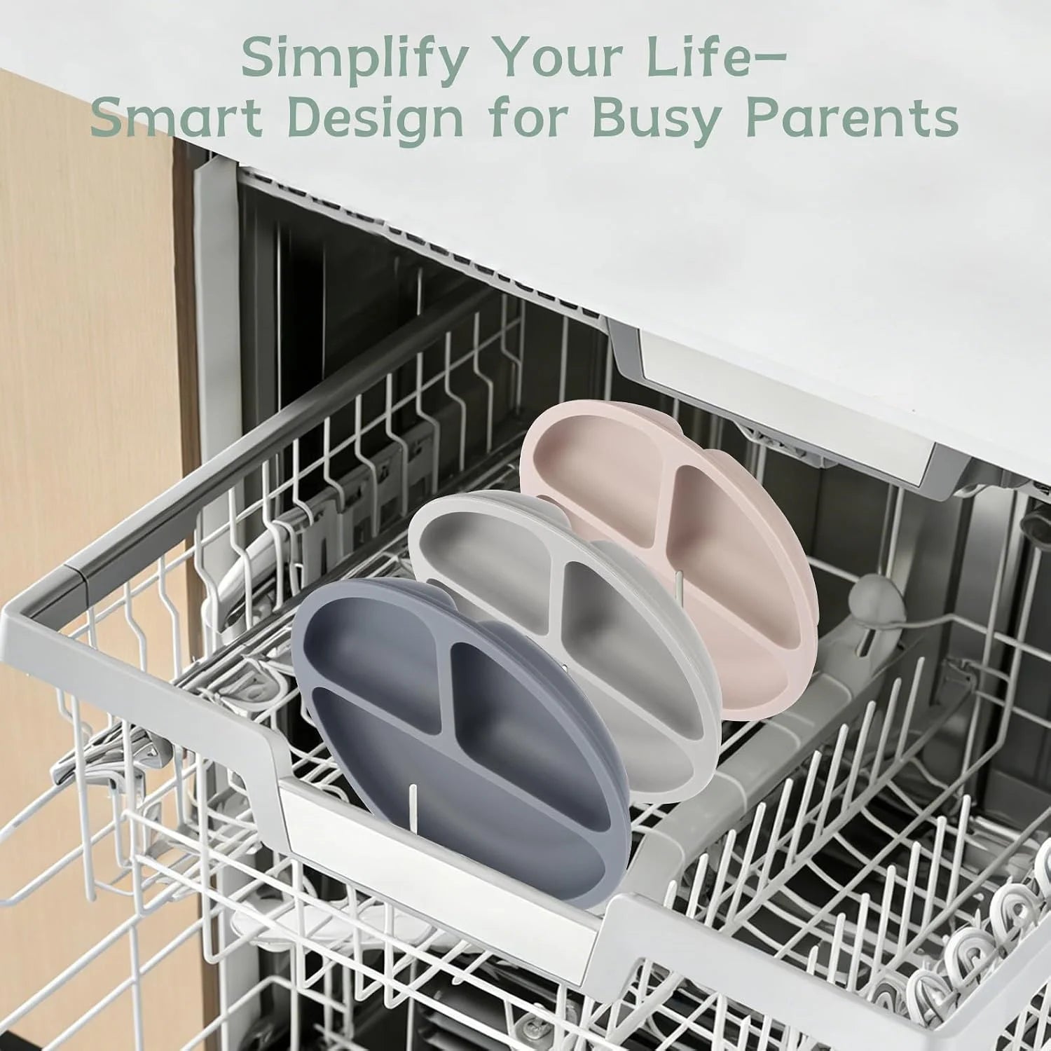 Divided Silicone Suction Plates – Set of 3