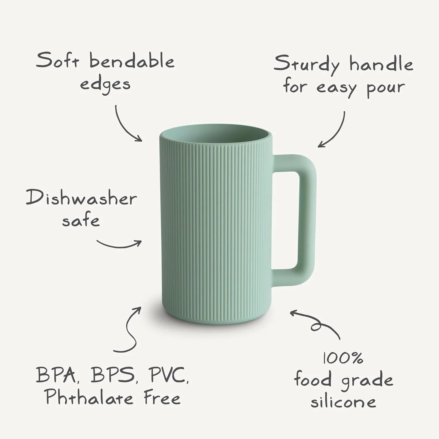 Silicone Baby Bath Rinse Cup with Easy-Grip Handle