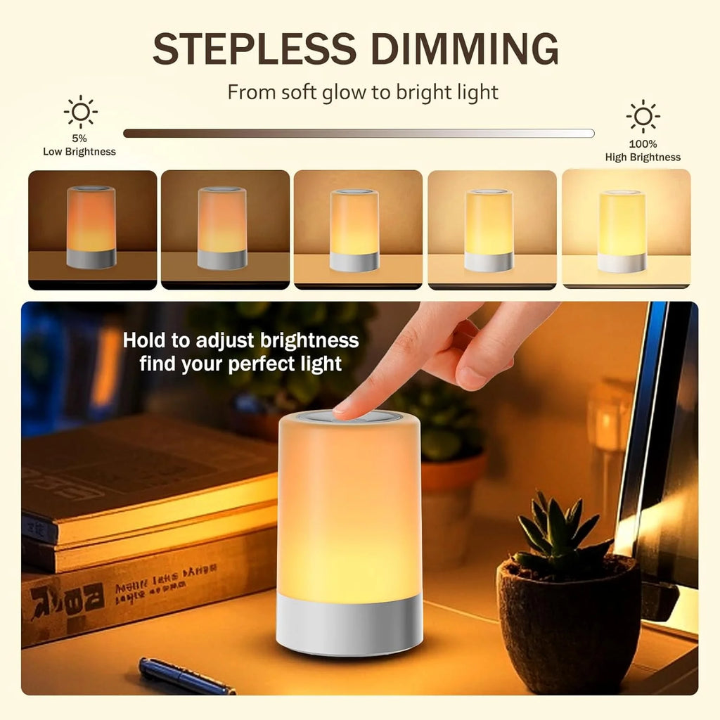 Rechargeable Touch Nursery Night Light with Brightness Memory