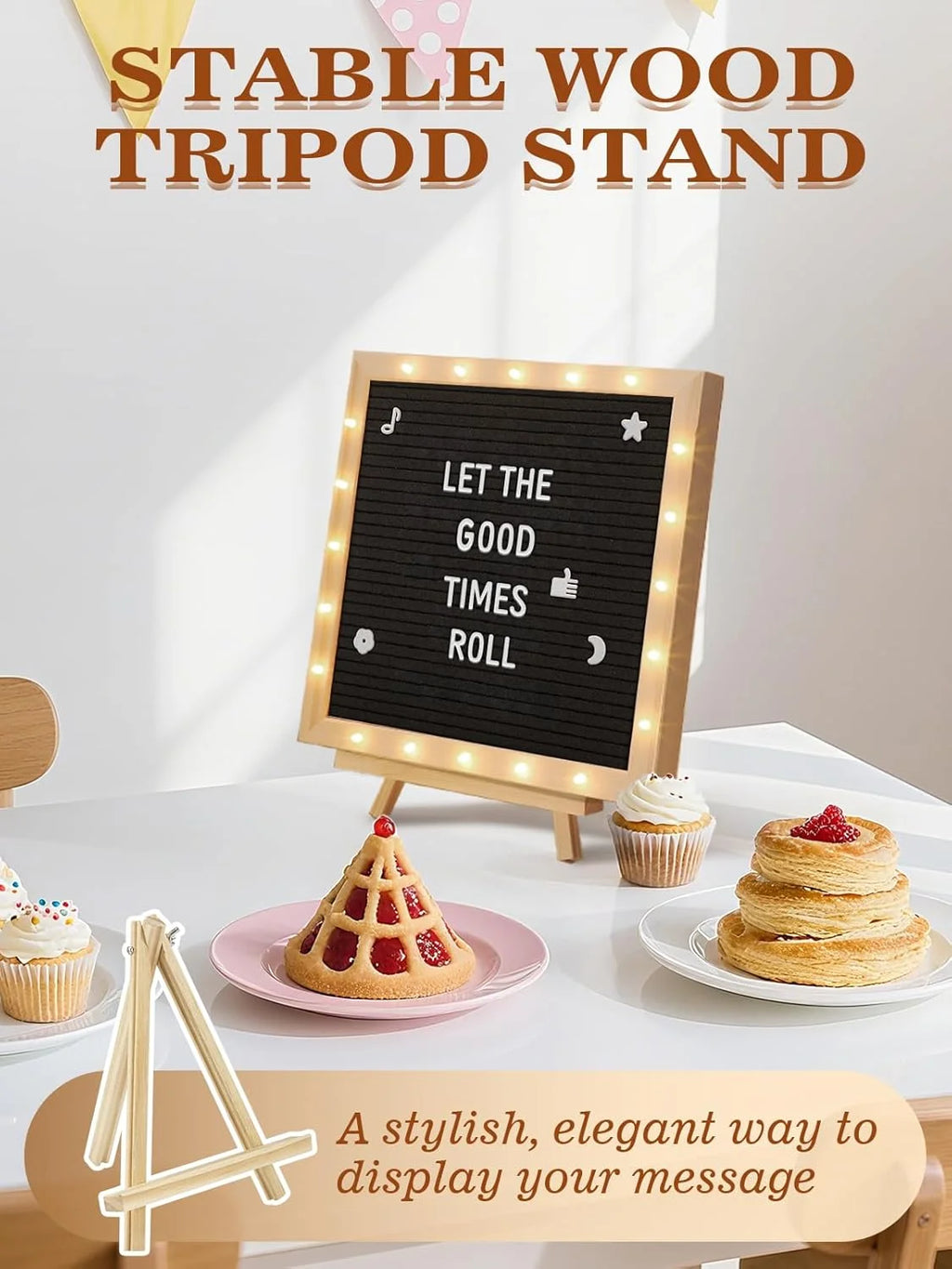 Light-Up Felt Letter Board with 450 Letters
