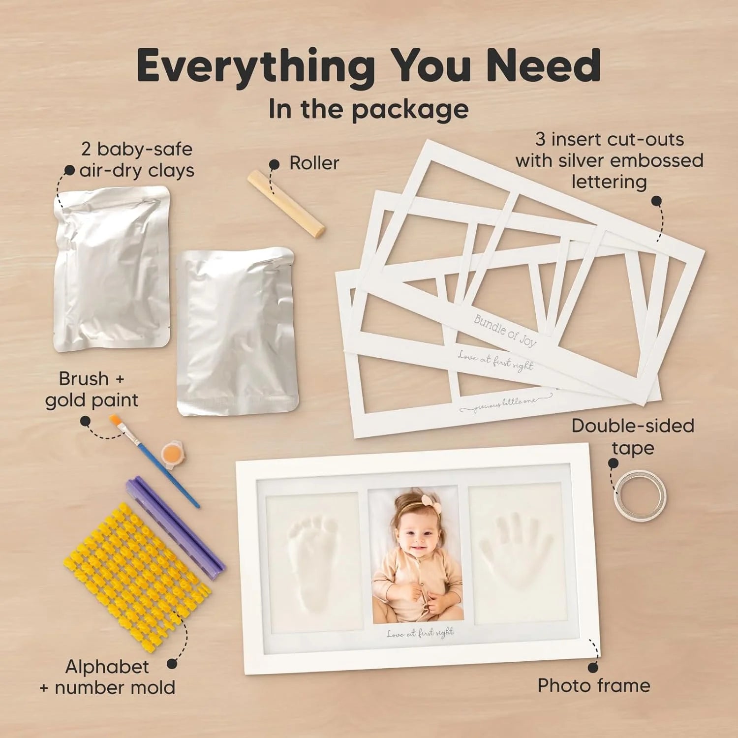 Baby Hand & Footprint Keepsake Frame