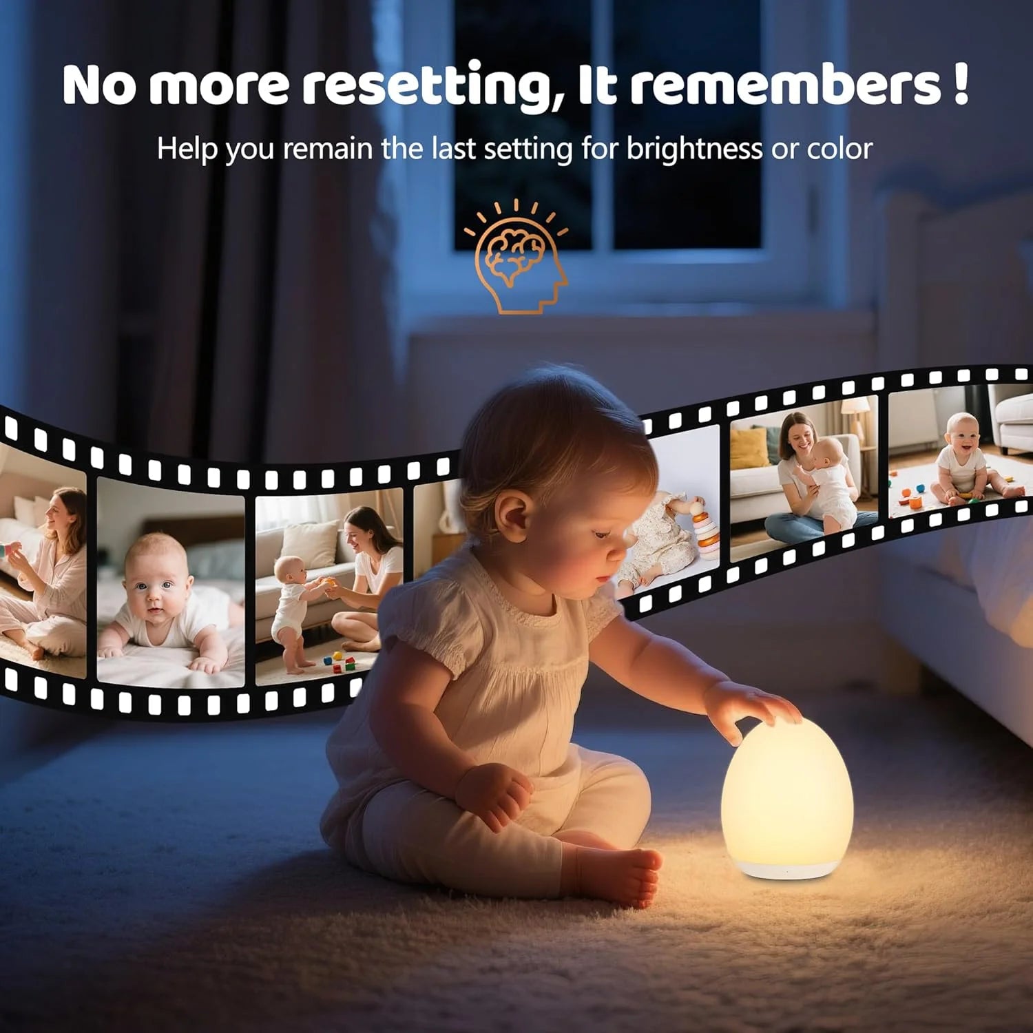 Rechargeable Touch Nursery Night Light with Timer