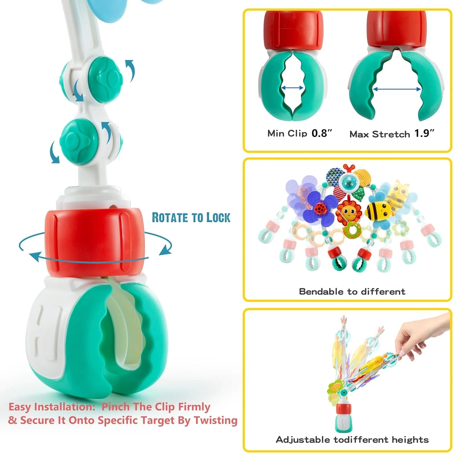 Adjustable Baby Stroller Arch Toy