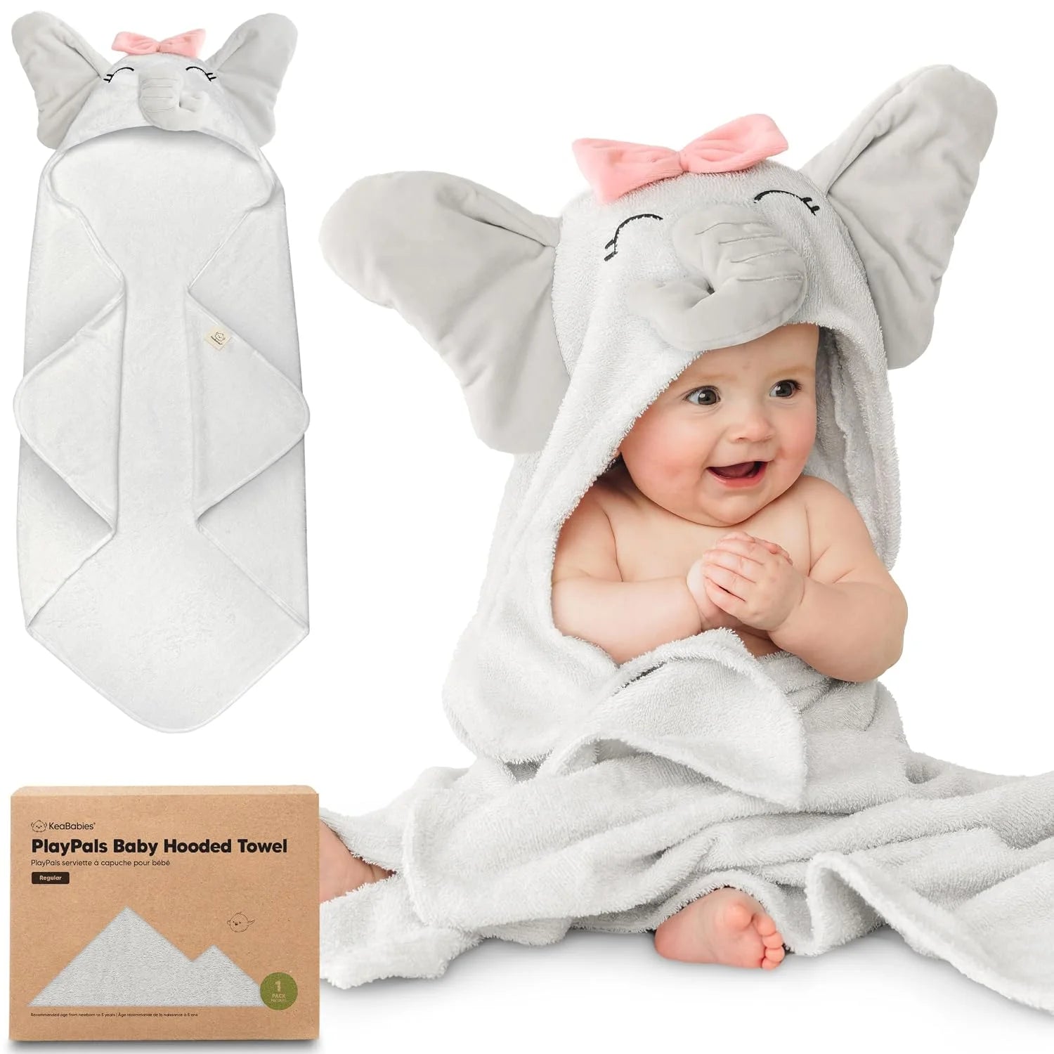 Organic Hooded Baby Bath Towel with Hood