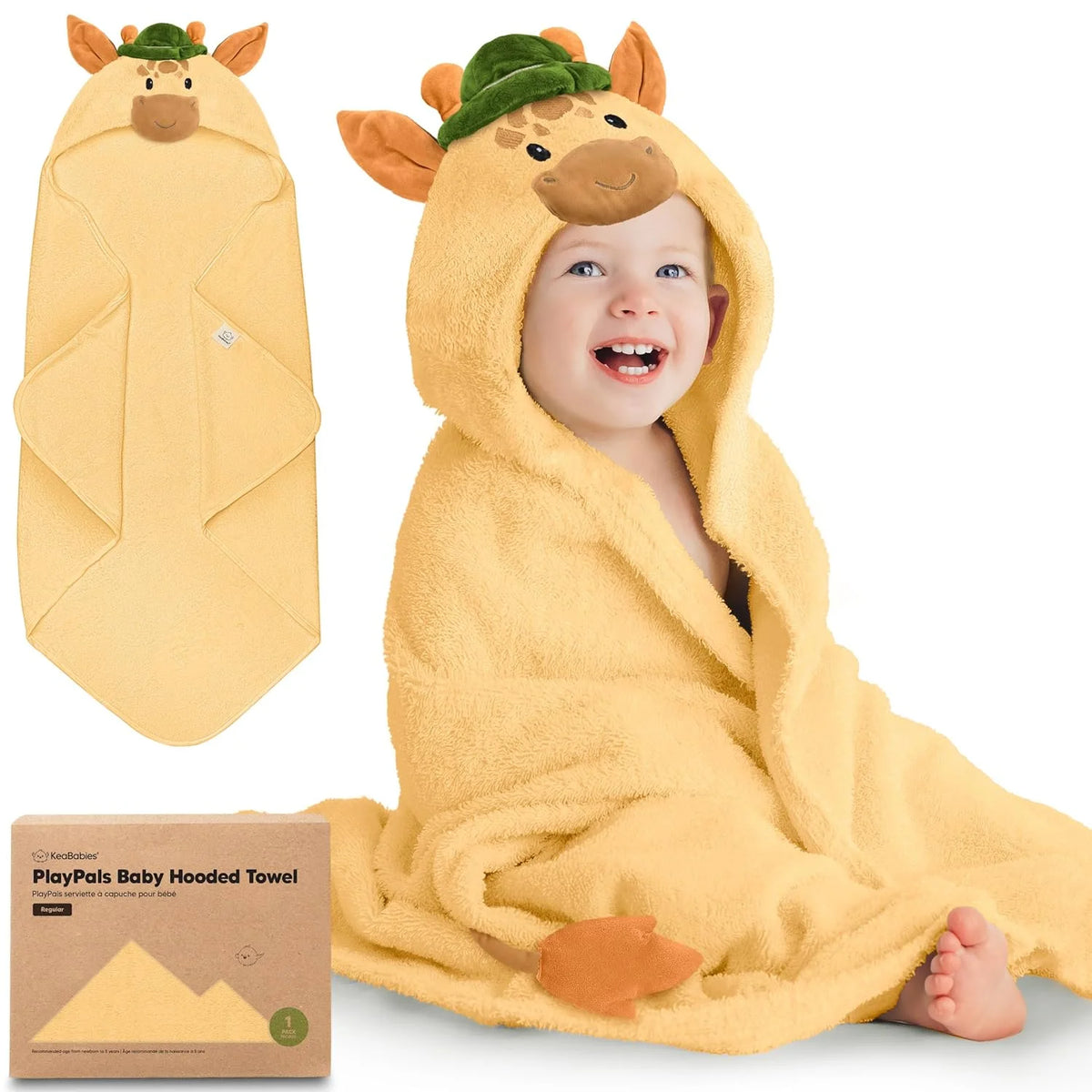 Organic Hooded Baby Bath Towel with Hood