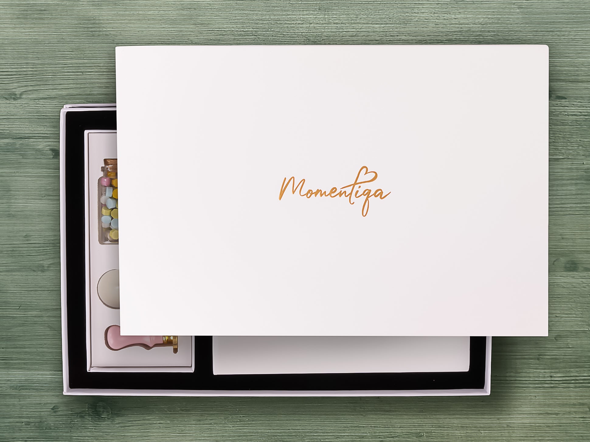 Baby Memory Book Gift Set – Birth to Age 5 Scrapbook with Keepsake Box & Footprint Kit