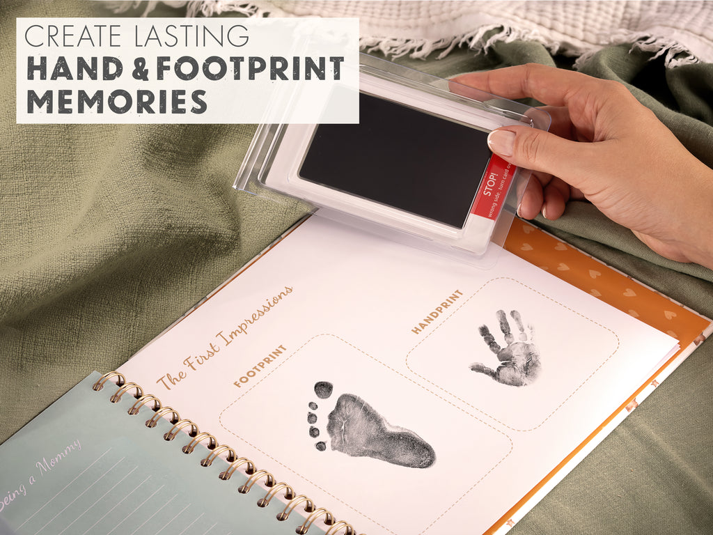 Pregnancy Memory Book Gift Set – Bump to Birth Journal with Keepsake Box & Footprint Kit
