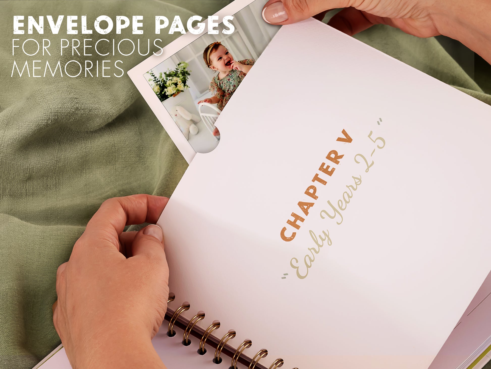 Baby Memory Book Gift Set – Birth to Age 5 Scrapbook with Keepsake Box & Footprint Kit