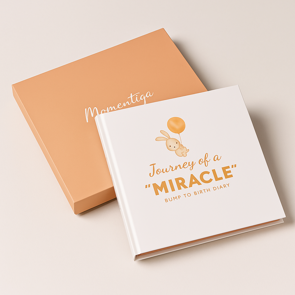 Pregnancy Journal for First Time Moms 2025, Baby Memory Book Baby Shower Item with Photo Album, Footprint Kit Included, Scrapbook Milestones, Trimester Tracker for Expecting Moms from Bump to Birth