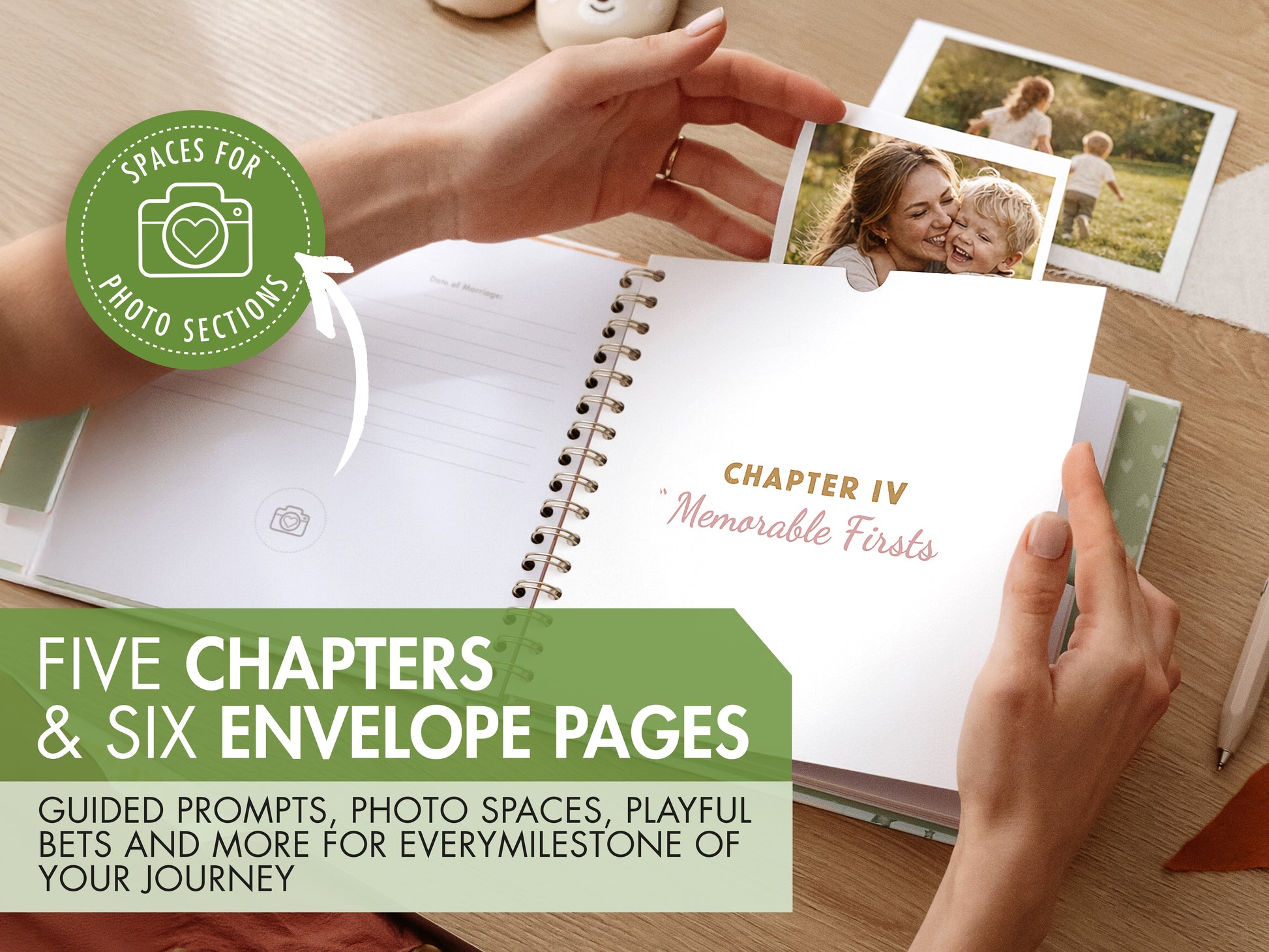 baby keepsake book with milestone pages and footprint kit for newborn memories