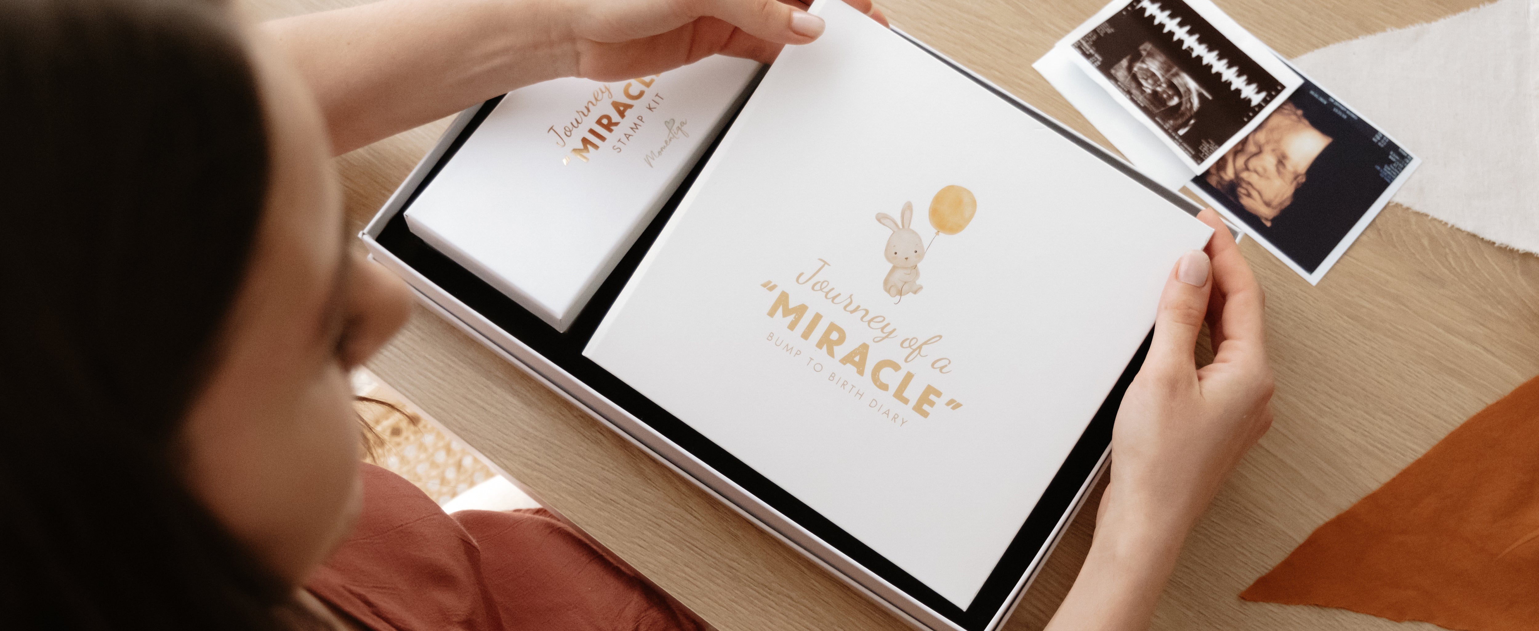 pregnancy keepsake journal and baby memory book with storage box and footprint kit