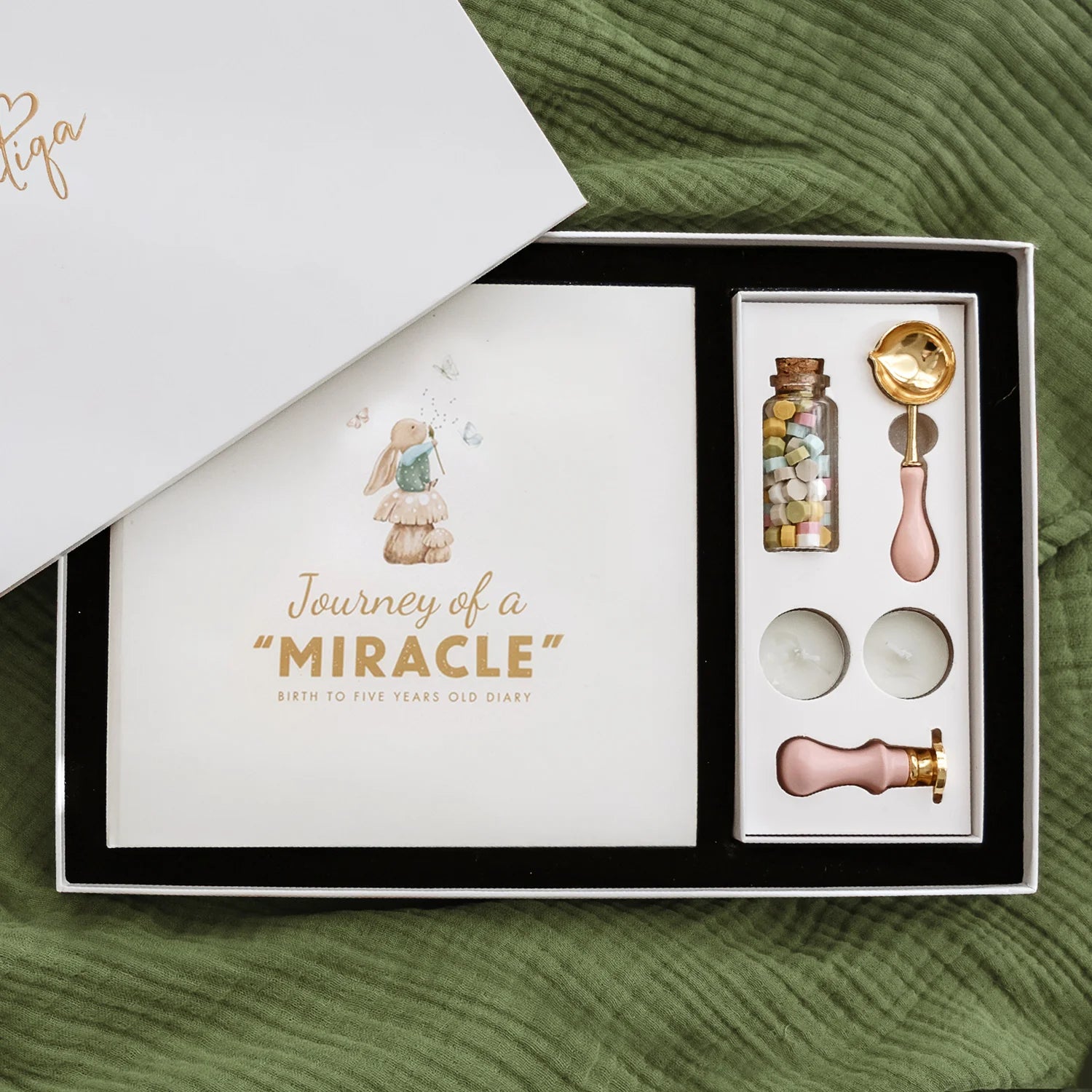 Baby Memory Book Gift Set – Birth to Age 5 Journal with Keepsake Box & Footprint Kit