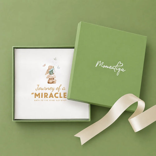 Baby Memory Book – Birth to Age 5 Journal with Keepsake Box & Footprint Kit