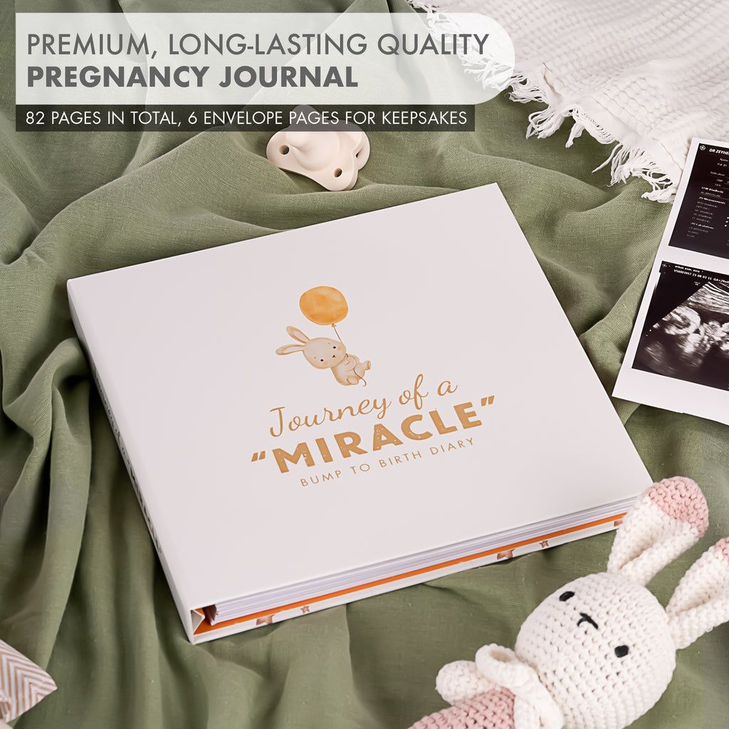 Pregnancy Memory Book Gift Set – Bump to Birth Journal with Keepsake Box & Footprint Kit