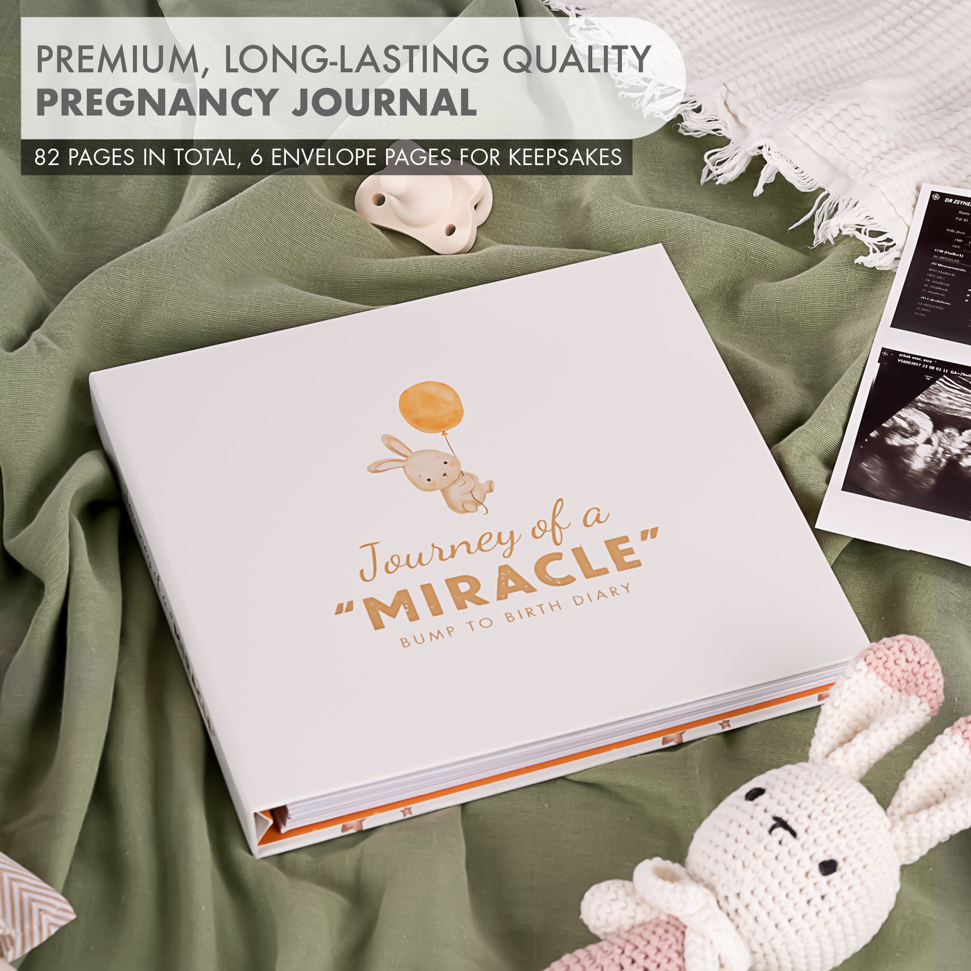 Pregnancy Memory Book Gift Set – Bump to Birth Journal with Keepsake Box & Footprint Kit