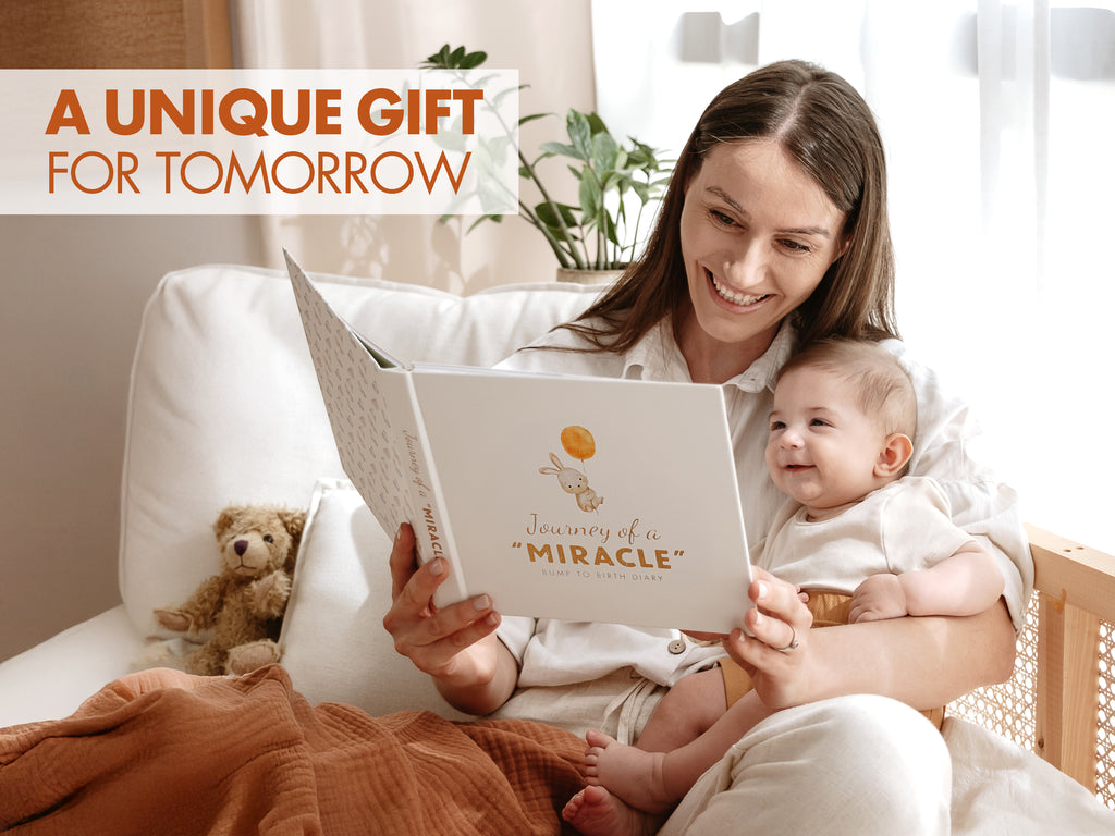 Pregnancy Memory Book Gift Set – Bump to Birth Journal with Keepsake Box & Footprint Kit