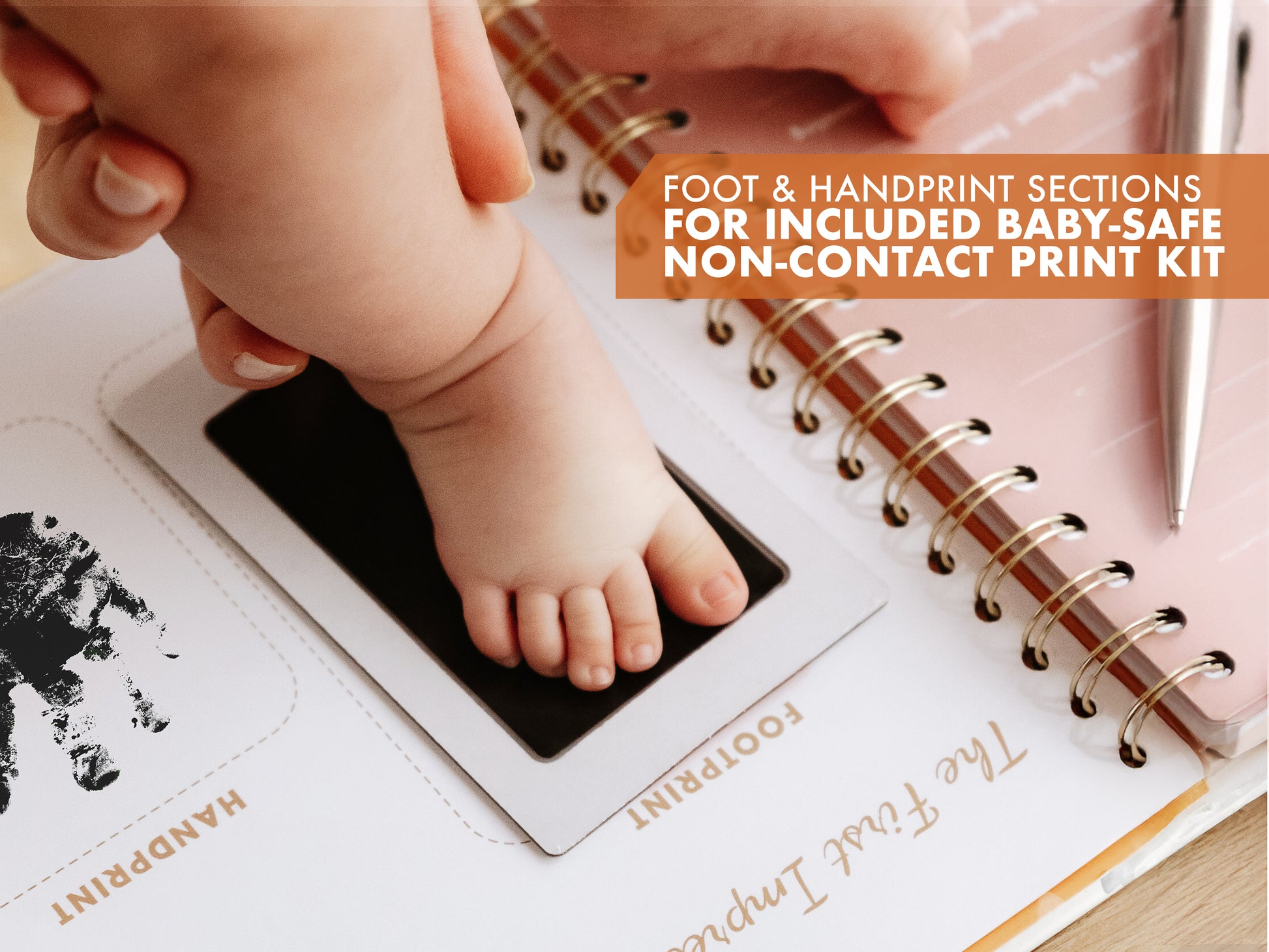 Pregnancy Memory Book Gift Set – Bump to Birth Journal with Keepsake Box & Footprint Kit