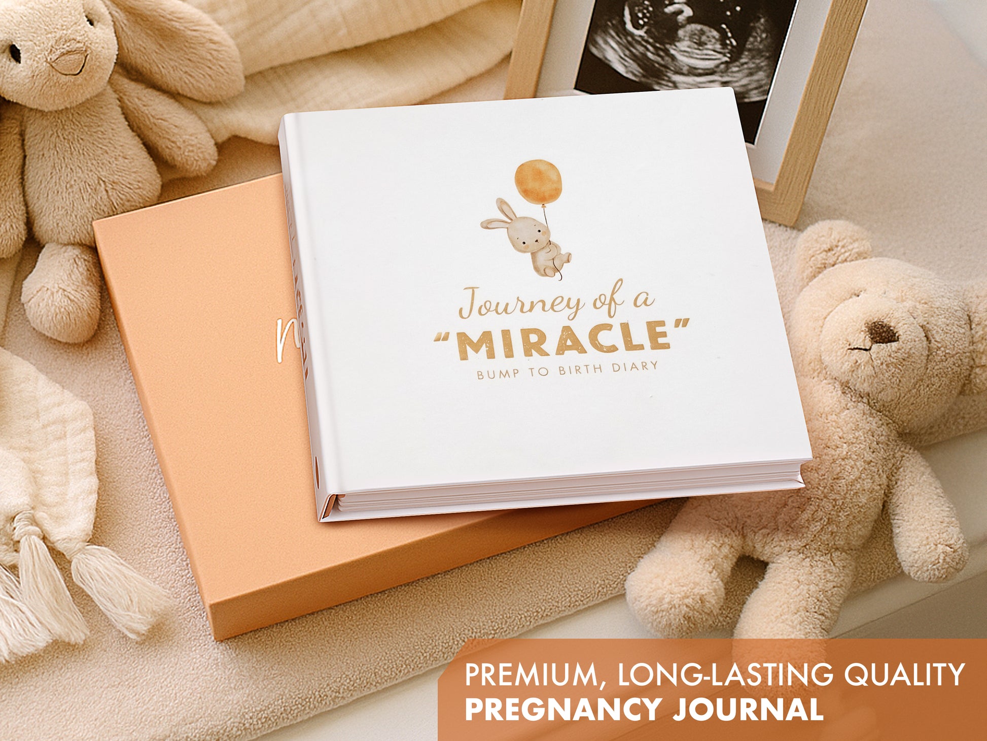 Pregnancy Journal for First Time Moms 2025, Baby Memory Book Baby Shower Item with Photo Album, Footprint Kit Included, Scrapbook Milestones, Trimester Tracker for Expecting Moms from Bump to Birth