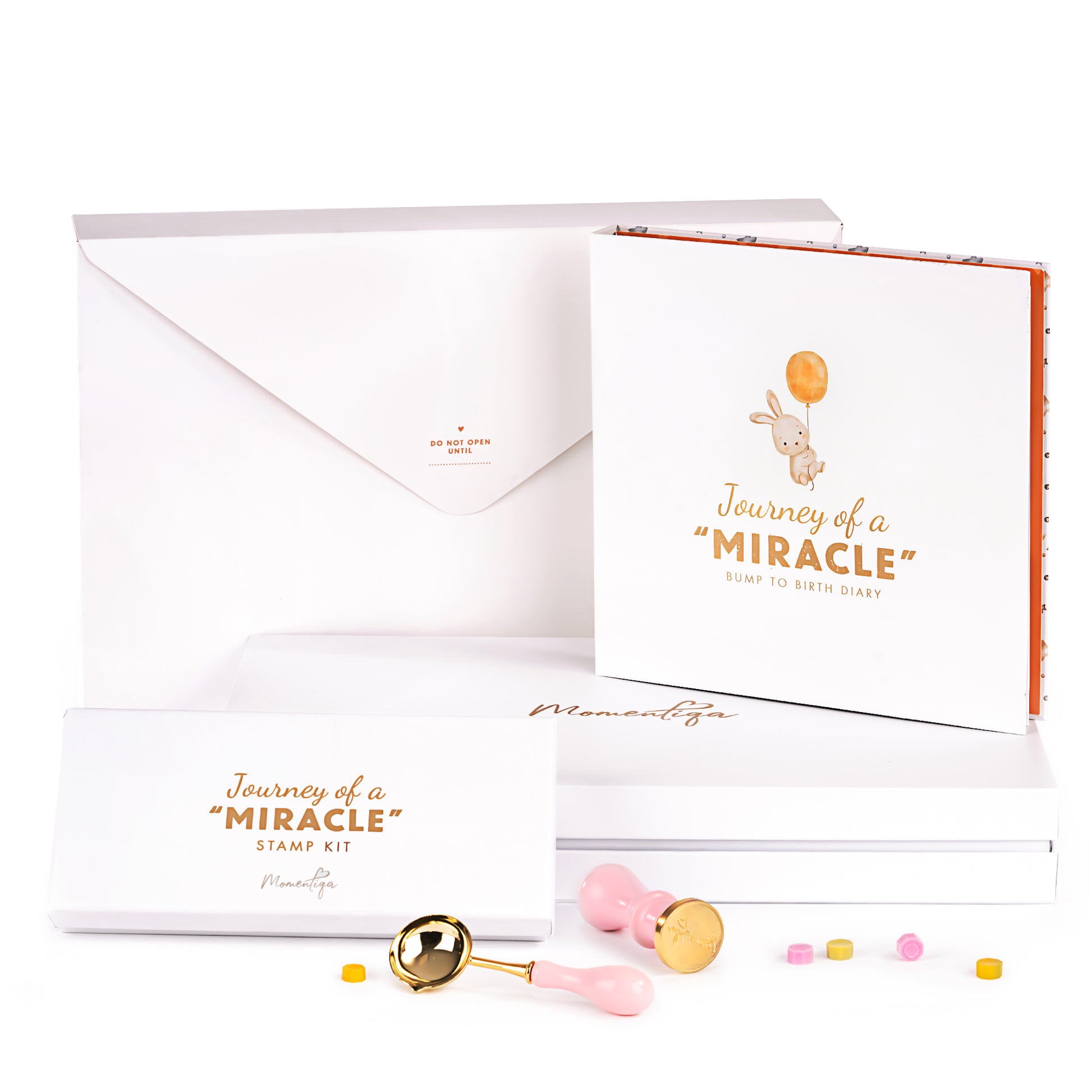 Pregnancy Memory Book Gift Set – Bump to Birth Journal with Keepsake Box & Footprint Kit