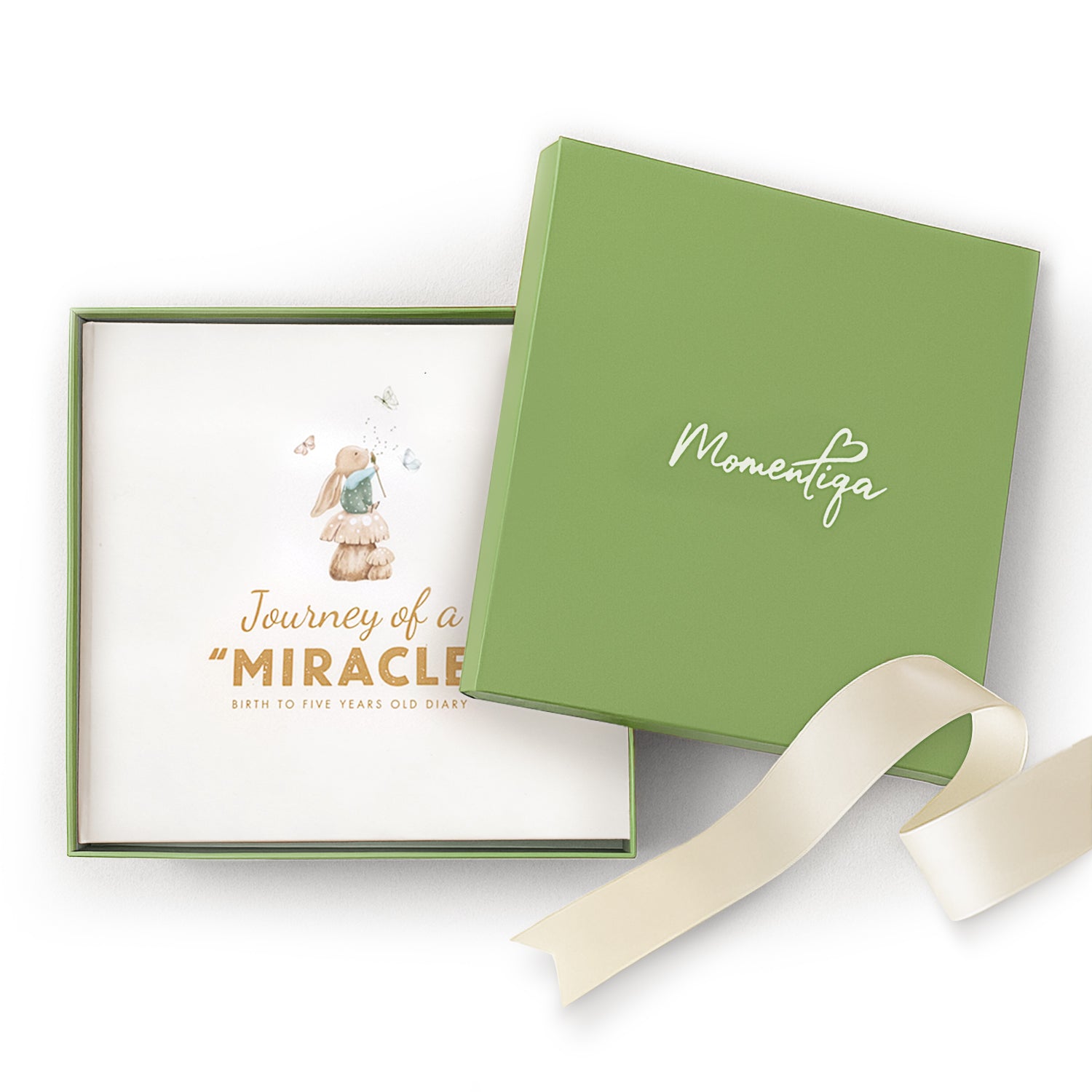 baby memory book birth to age 5 scrapbook with keepsake box ribbon and footprint kit