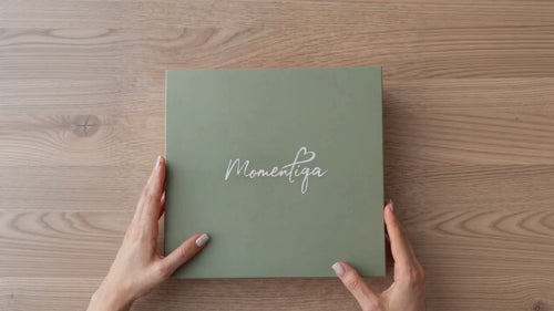 baby scrapbook memory book with ribbon and keepsake box for milestones from birth to age 5