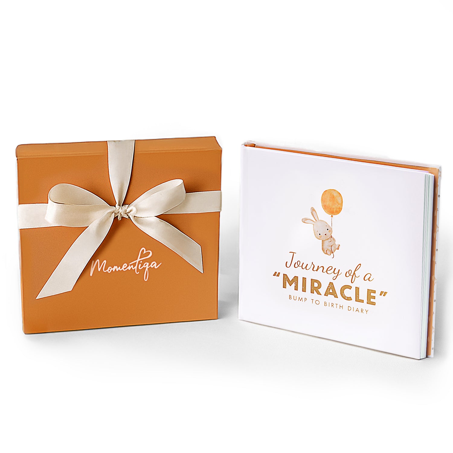 Pregnancy Journal for First Time Moms 2025, Baby Memory Book Baby Shower Item with Photo Album, Footprint Kit Included, Scrapbook Milestones, Trimester Tracker for Expecting Moms from Bump to Birth